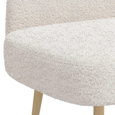 vidaXL Δερμάτινος Πάγκος με Πλάτη Κρεμ 110x60x76cm Μπουκλέ