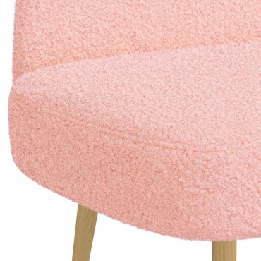 vidaXL Δερμάτινος Πάγκος με Πλάτη Ροζ 110x60x76cm Μπουκλέ