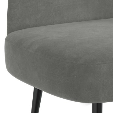 vidaXL Δερμάτινος Πάγκος με Πλάτη Σκούρο γκρι 110x60x76cm Βελούδο