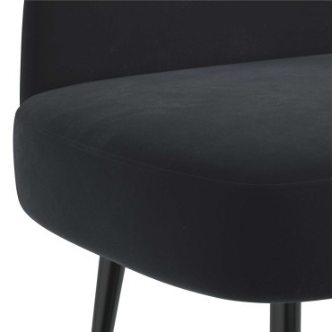 vidaXL Δερμάτινος Πάγκος με Πλάτη Μαύρο 110x60x76cm Βελούδο