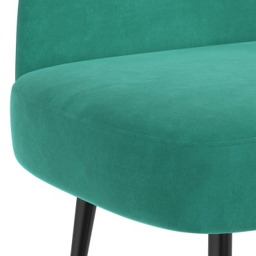 vidaXL Δερμάτινος Πάγκος με Πλάτη Τιρκουάζ 110x60x76cm Βελούδο