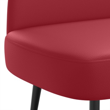 vidaXL Δερμάτινος Πάγκος με Πλάτη Μπορντό 110x60x76cm