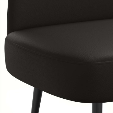 vidaXL Δερμάτινος Πάγκος με Πλάτη Μαύρο 110x60x76cm Τεχνητό Δέρμα