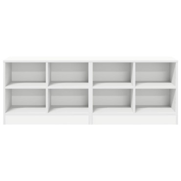 vidaXL Ντουλάπι κρεβατιού με ράφι 2 τεμ. Λευκό 66x33x48cm