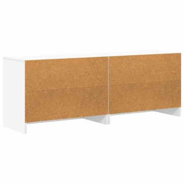 vidaXL Ντουλάπι κρεβατιού με ράφι 2 τεμ. Λευκό 66x33x48cm