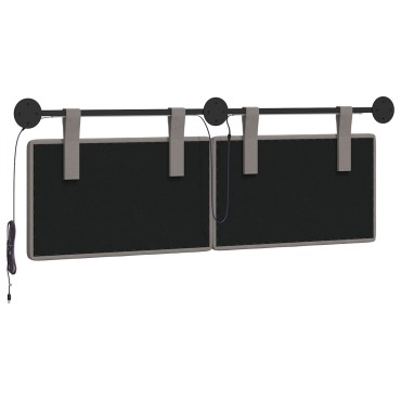 vidaXL Κεφαλάρι κρεβατιού κρεμαστό Taupe Ύφασμα 130x55x5cm 1 τεμ.