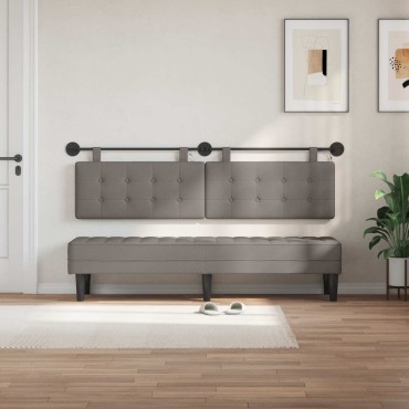 vidaXL Κεφαλάρι κρεβατιού κρεμαστό Taupe Ύφασμα 190x55x5cm 1 τεμ.