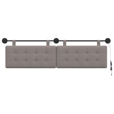 vidaXL Κεφαλάρι κρεβατιού κρεμαστό Taupe Ύφασμα 190x55x5cm 1 τεμ.