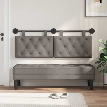 vidaXL Κεφαλάρι κρεβατιού κρεμαστό Taupe Ύφασμα 130x55x7cm 1 τεμ.