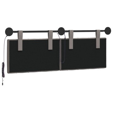 vidaXL Κεφαλάρι κρεβατιού κρεμαστό Taupe Ύφασμα 130x55x7cm 1 τεμ.