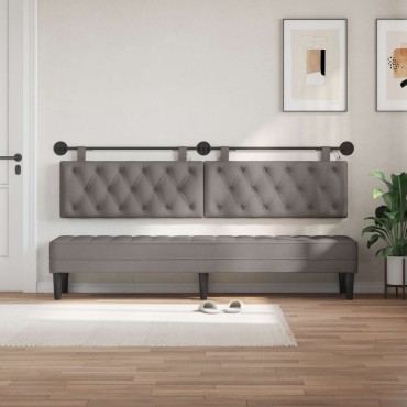 vidaXL Κεφαλάρι κρεβατιού κρεμαστό Taupe Ύφασμα 210x55x7cm 1 τεμ.