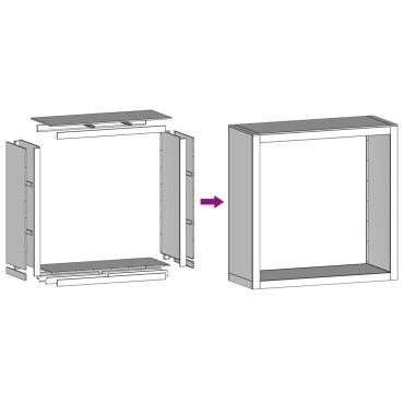 vidaXL Ραφιέρα Καυσόξυλων 100x40x100 εκ. από Ανοξείδωτο ατσάλι
