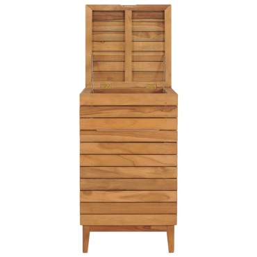 vidaXL Καλάθι Απλύτων 40 x 40 x 70 εκ. από Μασίφ Ξύλο Teak