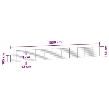 vidaXL Σετ Φράχτη 11 τμχ. 1830x186cm WPC και Αλουμίνιο Μαύρο