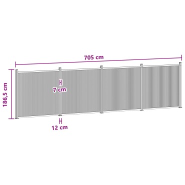 vidaXL Πάνελ Φράχτη 4 τμχ. 705x186,5 εκατοστά WPC και Αλουμίνιο 705x186,5cm