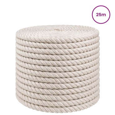 vidaXL Σχοινί Από Τζute 14 mm Λευκό 100% Τζούτα Tossa