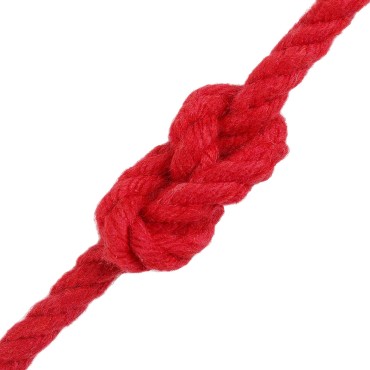 vidaXL Cotton Twine 4 mm 250 m Κόκκινο 100% Βαμβάκι