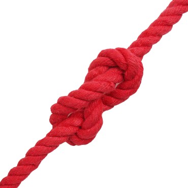 vidaXL Κωτόσχοινo 10 mm 25 m Κόκκινο 100% Βαμβάκι