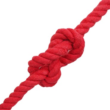 vidaXL Κωτόσχοινo 12 mm 100 m Κόκκινο 100% Βαμβάκι