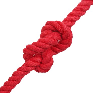 vidaXL Κωτόσχοινo 14 mm 25 m Κόκκινο 100% Βαμβάκι
