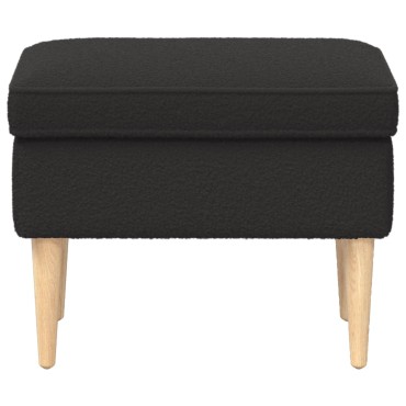 vidaXL Πολυθρόνα Ποδιών Μαύρο 55x35x41cm Μπουκλέ