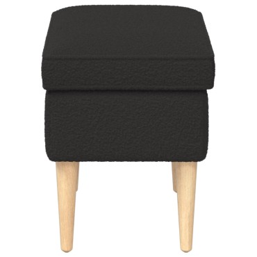 vidaXL Πολυθρόνα Ποδιών Μαύρο 55x35x41cm Μπουκλέ