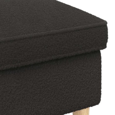 vidaXL Πολυθρόνα Ποδιών Μαύρο 55x35x41cm Μπουκλέ