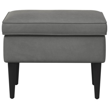 vidaXL Πολυθρόνα Ποδιών Σκούρο Γκρι 55x35x41cm Βελούδο