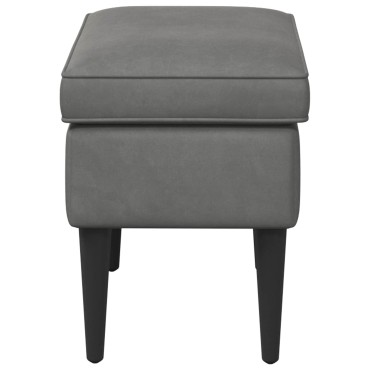 vidaXL Πολυθρόνα Ποδιών Σκούρο Γκρι 55x35x41cm Βελούδο