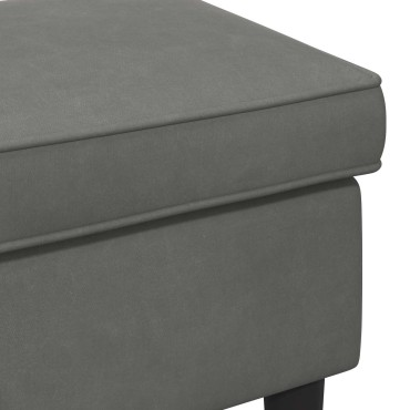vidaXL Πολυθρόνα Ποδιών Σκούρο Γκρι 55x35x41cm Βελούδο