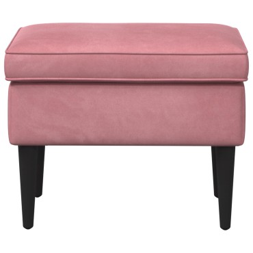 vidaXL Πολυθρόνα Ποδιών Ροζ 55x35x41cm Βελούδο