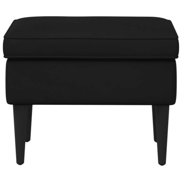 vidaXL Πολυθρόνα Ποδιών Μαύρο 55x35x41cm Βελούδο