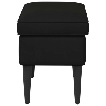 vidaXL Πολυθρόνα Ποδιών Μαύρο 55x35x41cm Βελούδο