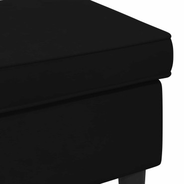 vidaXL Πολυθρόνα Ποδιών Μαύρο 55x35x41cm Βελούδο