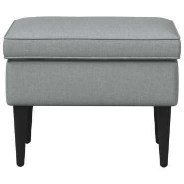 vidaXL Πολυθρόνα Ποδιών Ανοιχτό γκρι 55x35x41cm Ύφασμα