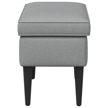 vidaXL Πολυθρόνα Ποδιών Ανοιχτό γκρι 55x35x41cm Ύφασμα
