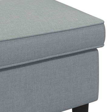 vidaXL Πολυθρόνα Ποδιών Ανοιχτό γκρι 55x35x41cm Ύφασμα