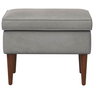 vidaXL Πολυθρόνα Ποδιών Ανοιχτό γκρι 55x35x41cm Βελούδο