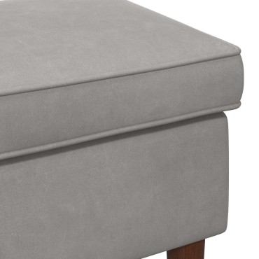 vidaXL Πολυθρόνα Ποδιών Ανοιχτό γκρι 55x35x41cm Βελούδο