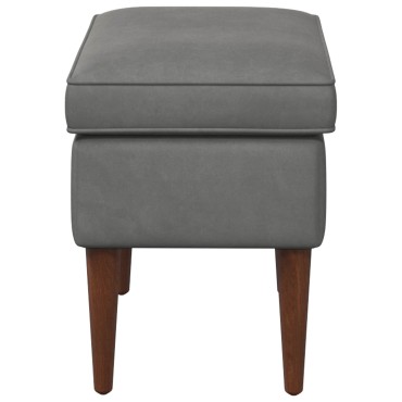 vidaXL Πολυθρόνα Ποδιών Σκούρο Γκρι 55x35x41cm Βελούδο