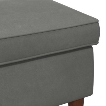 vidaXL Πολυθρόνα Ποδιών Σκούρο Γκρι 55x35x41cm Βελούδο