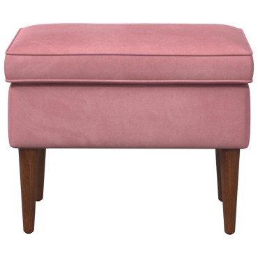 vidaXL Πολυθρόνα Ποδιών Ροζ 55x35x41cm Βελούδο