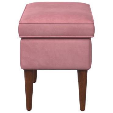 vidaXL Πολυθρόνα Ποδιών Ροζ 55x35x41cm Βελούδο