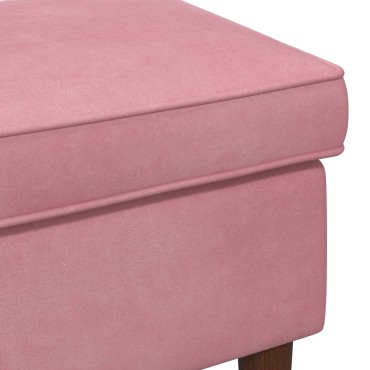 vidaXL Πολυθρόνα Ποδιών Ροζ 55x35x41cm Βελούδο