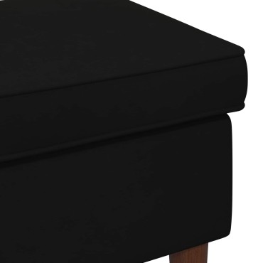 vidaXL Πολυθρόνα Ποδιών Μαύρο 55x35x41cm Βελούδο