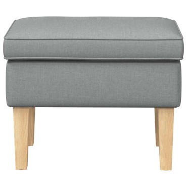 vidaXL Πολυθρόνα Ποδιών Ανοιχτό γκρι 55x35x41cm Ύφασμα