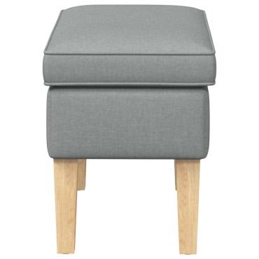 vidaXL Πολυθρόνα Ποδιών Ανοιχτό γκρι 55x35x41cm Ύφασμα