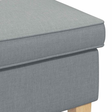vidaXL Πολυθρόνα Ποδιών Ανοιχτό γκρι 55x35x41cm Ύφασμα