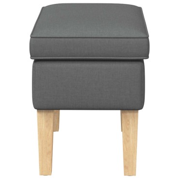vidaXL Πολυθρόνα Ποδιών Σκούρο Γκρι 55x35x41cm Ύφασμα