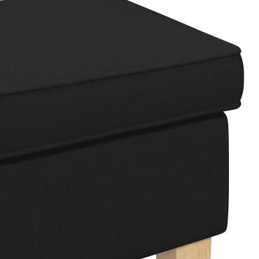 vidaXL Πολυθρόνα Ποδιών Μαύρο 55x35x41cm Ύφασμα